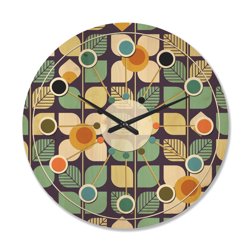 Horloge murale Botanical Design III, Grand