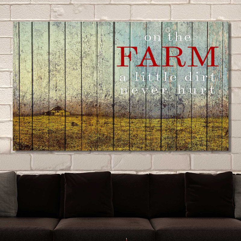 «On The Farm II», impression, H 24 po x l 40 po x P 1,5 po, Toile tendue