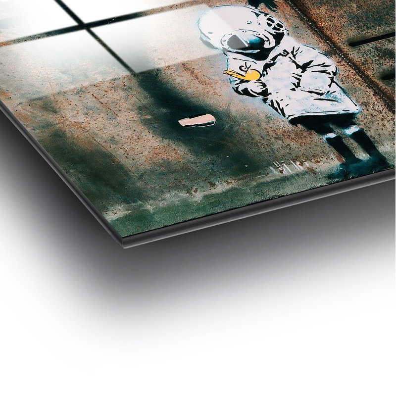 Boze Wall Decor on Tempered Glass, 45cm H x 65cm W