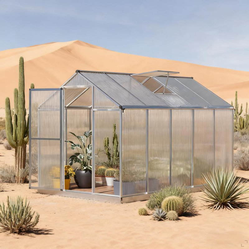 Greenhouse  10' L X 6' W  Greenhouse With Roof Vent, 10' W x 6' D