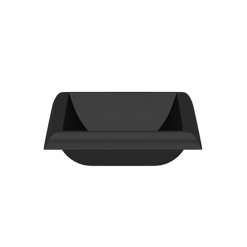 Lavabo de salle de bain rectangulaire encastré à la main NativeStone, Gris anthracite