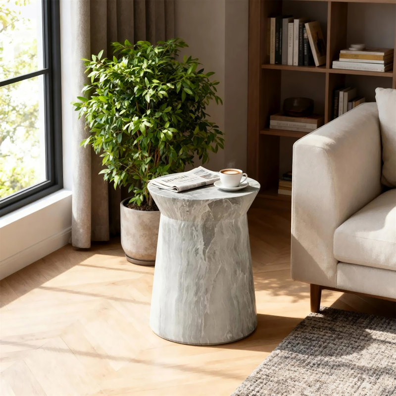 Tables de bout d'extérieur en ciment pour patio