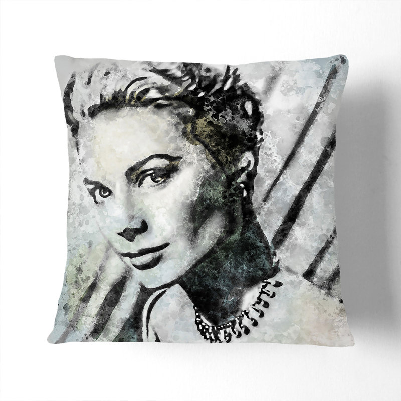 Square Cushion, Stone, 40cm H x 40cm W x 15cm D