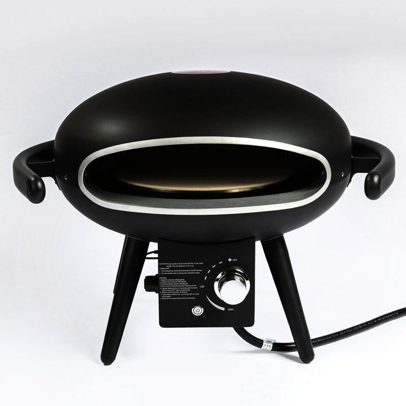 Four à pizza au propane portatif de 12 pouces avec chaleur constante: tuyau d'extérieur au gaz et four: cuisinière, chauffage rapide, cuisson uniforme