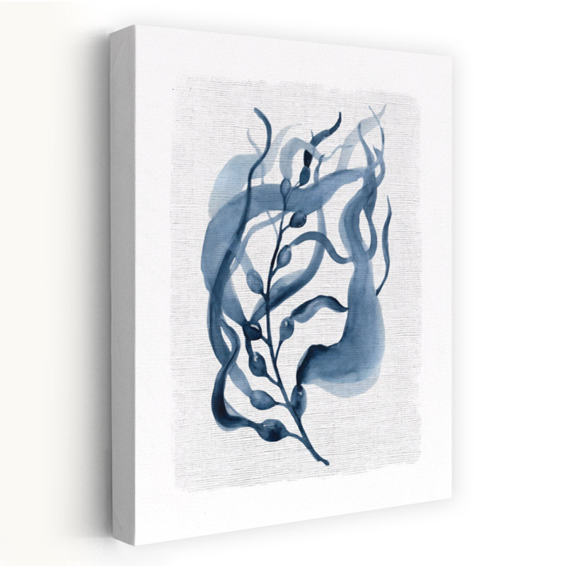 Art contemporain abstrait bleu marine