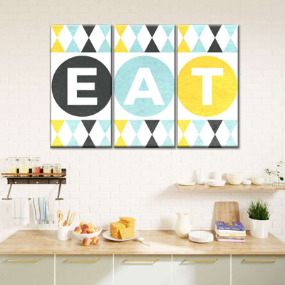«Eat On Canvas», ensemble de 3 pièces