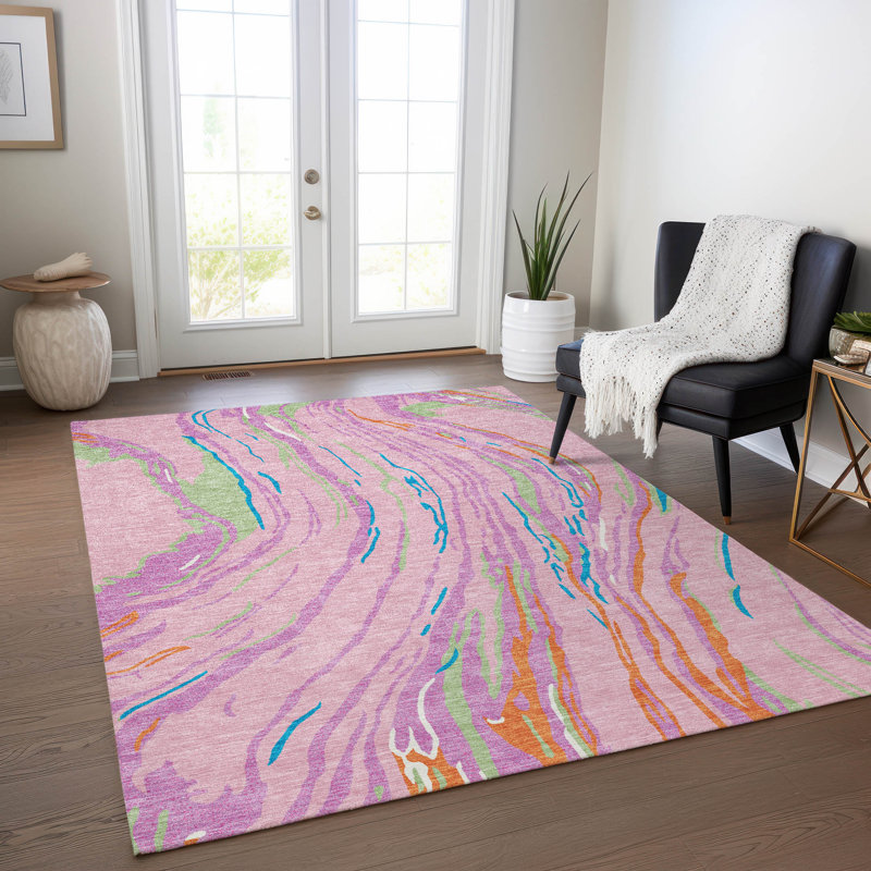 Machine Washable Indoor/Outdoor Chayden ACN1037 Ivory Rug, Rectangle 2'6" x 3'10"