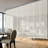 Dappled Ash 8-Panel Double Rail White Track Extendable 130"-175"W x 116"H, Panel width 23.5"