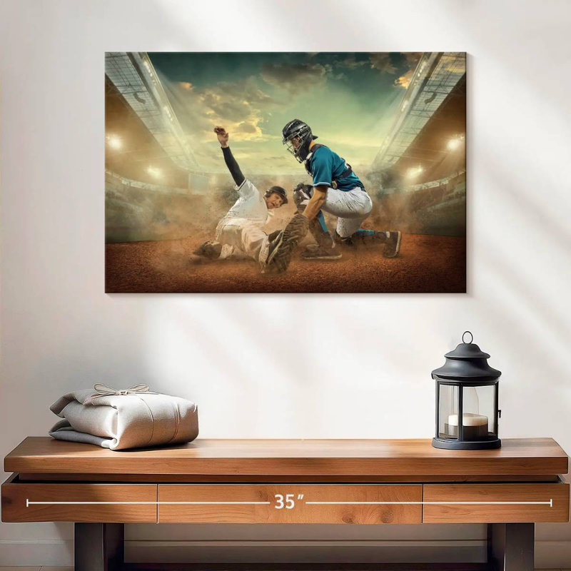Sireci Baseball Action, 16" H x 24" W