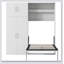 Lit escamotable avec casiers et armoires escamotables, blanc-165864080