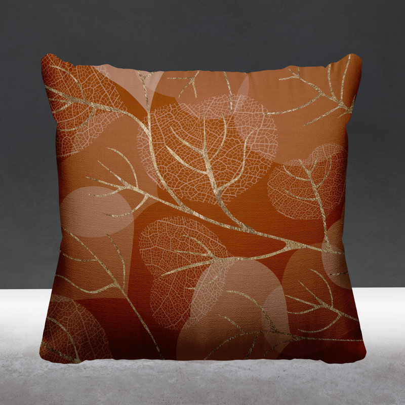 Coussin décoratif intérieur / extérieur Baka Leafs, H 17 po x l 17 po, H 15 po x l 15 po