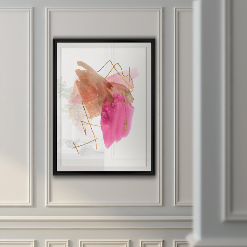 «Rose Edge II», reproduction d'art sur toile, H 30,5 po x l 42,5 po x P 1,5 po, Cadre noir