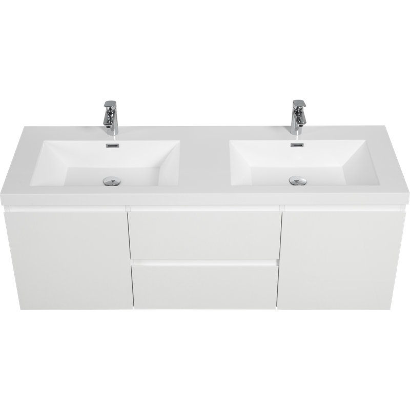Modern White Vanities(Must include both Vanity Cabinet  and Sink) with Storage
