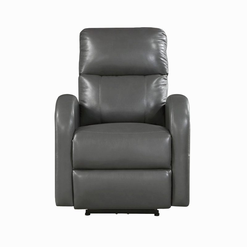 Fauteuil inclinable électrique 1pc recouvert de similicuir, Gris