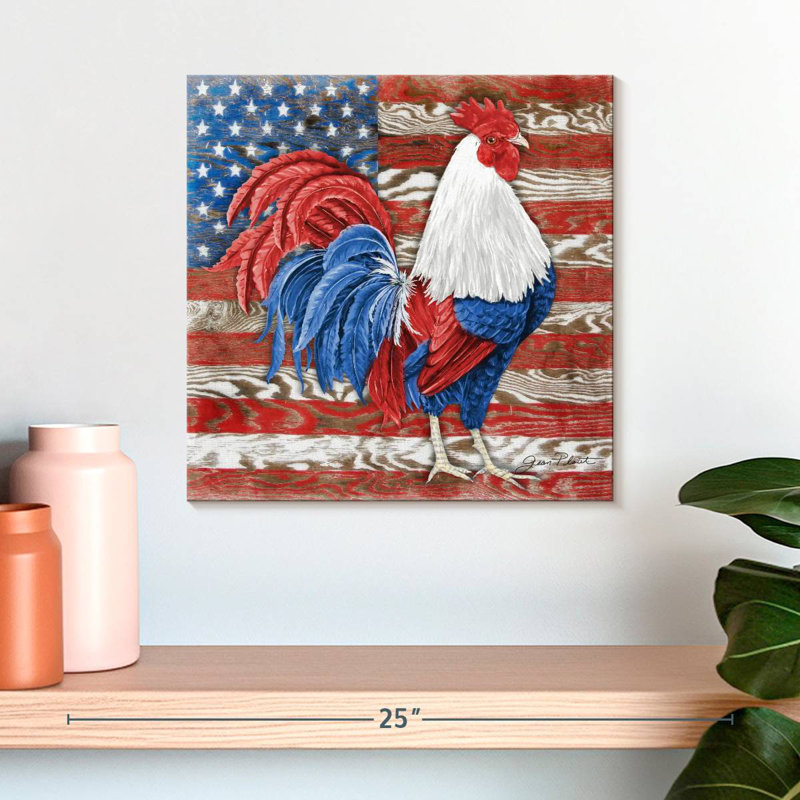 American Rooster II, H 16 po x l 16 po