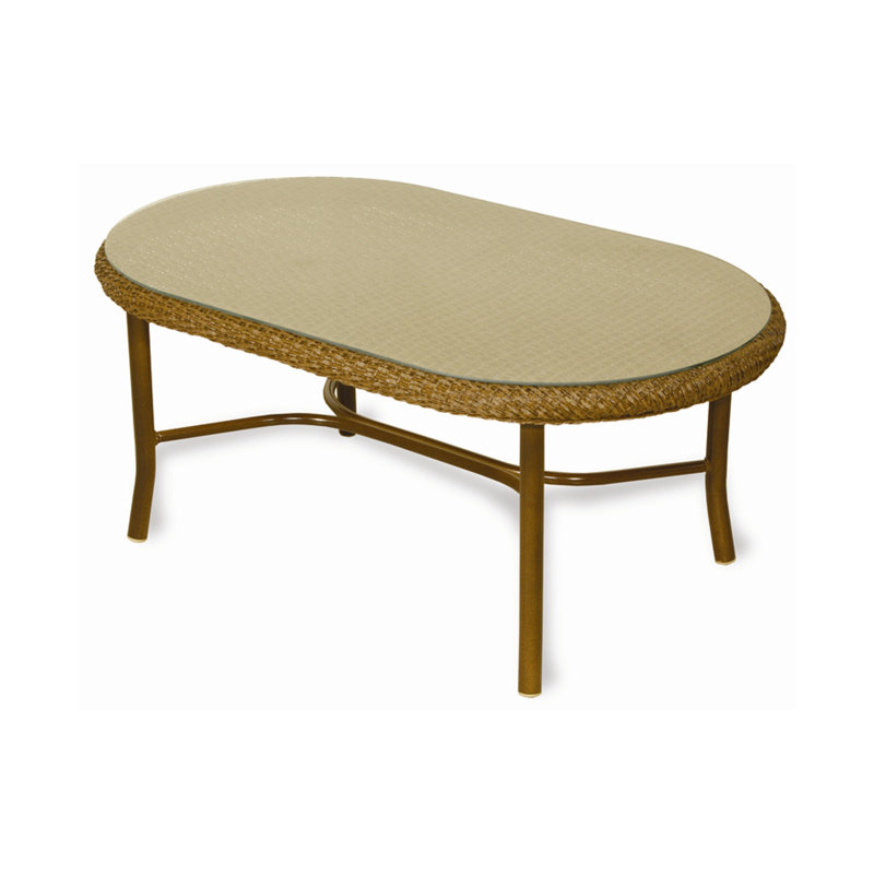 Weekend Retreat Outdoor Oval Coffee Table, Ebony