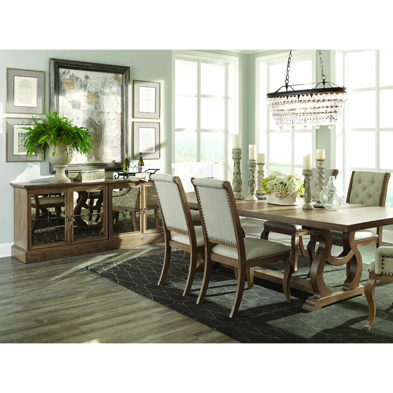 Ross Extendable Double Pedestal Dining Set