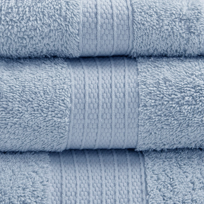 6 Piece Organic Cotton Towel Set, Blue