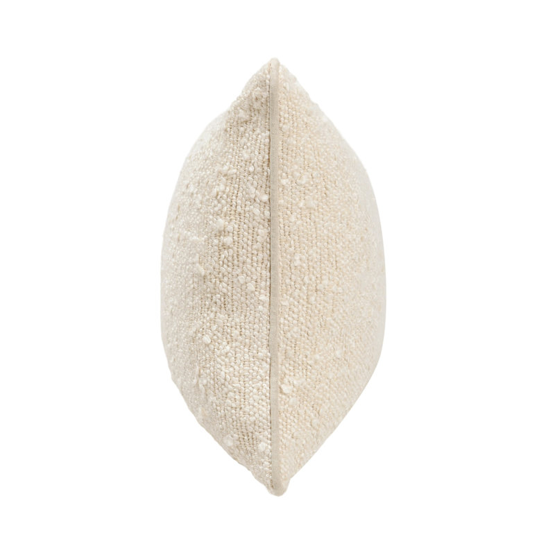 Sava Pillow Cover & Insert, Rectangular, Ivory