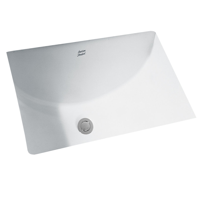 American Standard Studio 15.25'' White Vitreous China Rectangular Bathroom Sink with Overflow