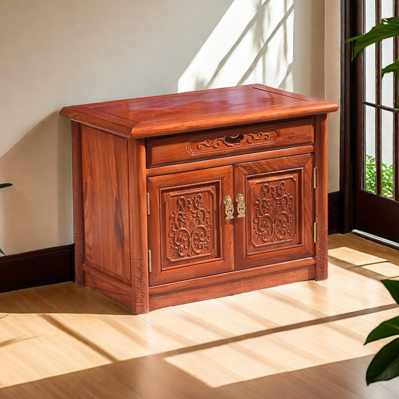 8 Pair Solid Wood Shoe Storage Cabinet