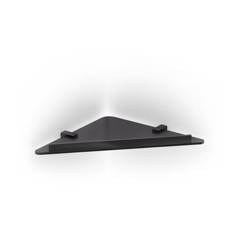 Tintah Triangle Metal Corner Shelf, Black