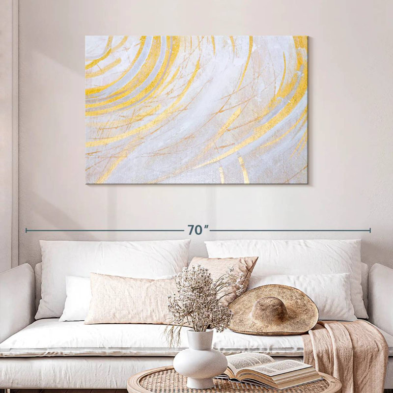 Avery blanc et or abstrait