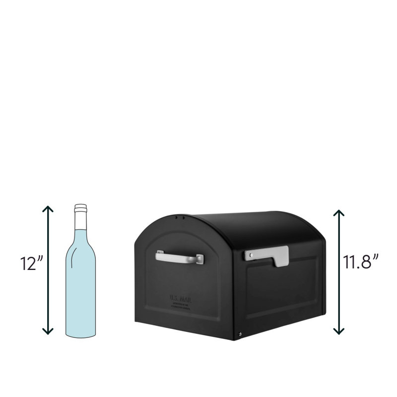 Centennial Post Mounted Mailbox, Black