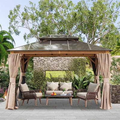 Shirlette L 10 pi. D Pavillon de jardin en aluminium