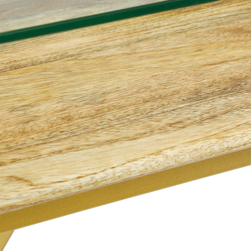 Console moderne, table de couloir, table Hoyer avec plateau en verre
