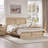 Farmhouse High Headboard Wood Platform Bed-368227450-368227444