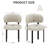 Mid-Century Modern Dining Chairs Set of 2, Upholstered Round Seat, Curved Backrest, Metal Legs for Kitchen & Dining Room-114982706-114982708