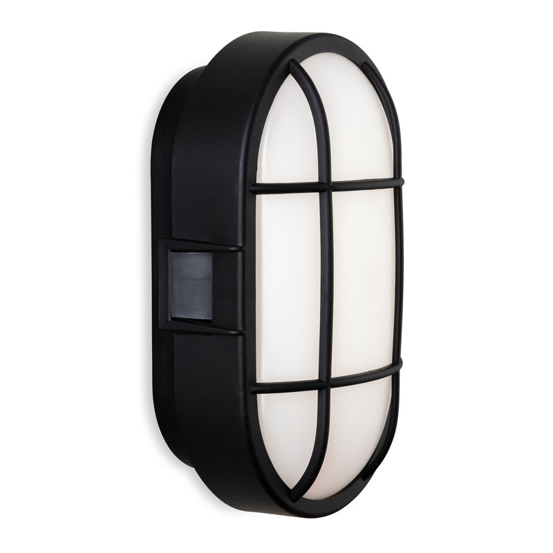 Matte Black 13cm H Integrated LED Outdoor Bulkhead Light