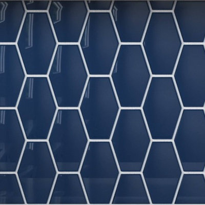 Carrelage mosaïque en verre long Hex 10,60 po x 11 po