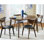 Chaise d'appoint Mid-Century moderne, noyer foncé, chaises d'appoint en noyer noir, élégance
