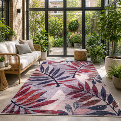 Floral Flatweave Area Rug