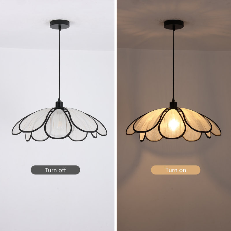 1 - Light Matte Black Geometric Pendant
