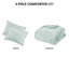 Édredon réversible en velours concassé double / grand, 3 pièces, doux et confortable - rembourrage résistant-118920119