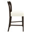 De 2 tabourets de comptoir beige et brun foncé, bois d'hévéa massif naturel, conception moderne épaisse, dossier ergonomique pour plus de confort, tabourets sans accoudoirs, fabriqué à partir de pieds élégants, confort esthétique incurvé,-979689306-979689316