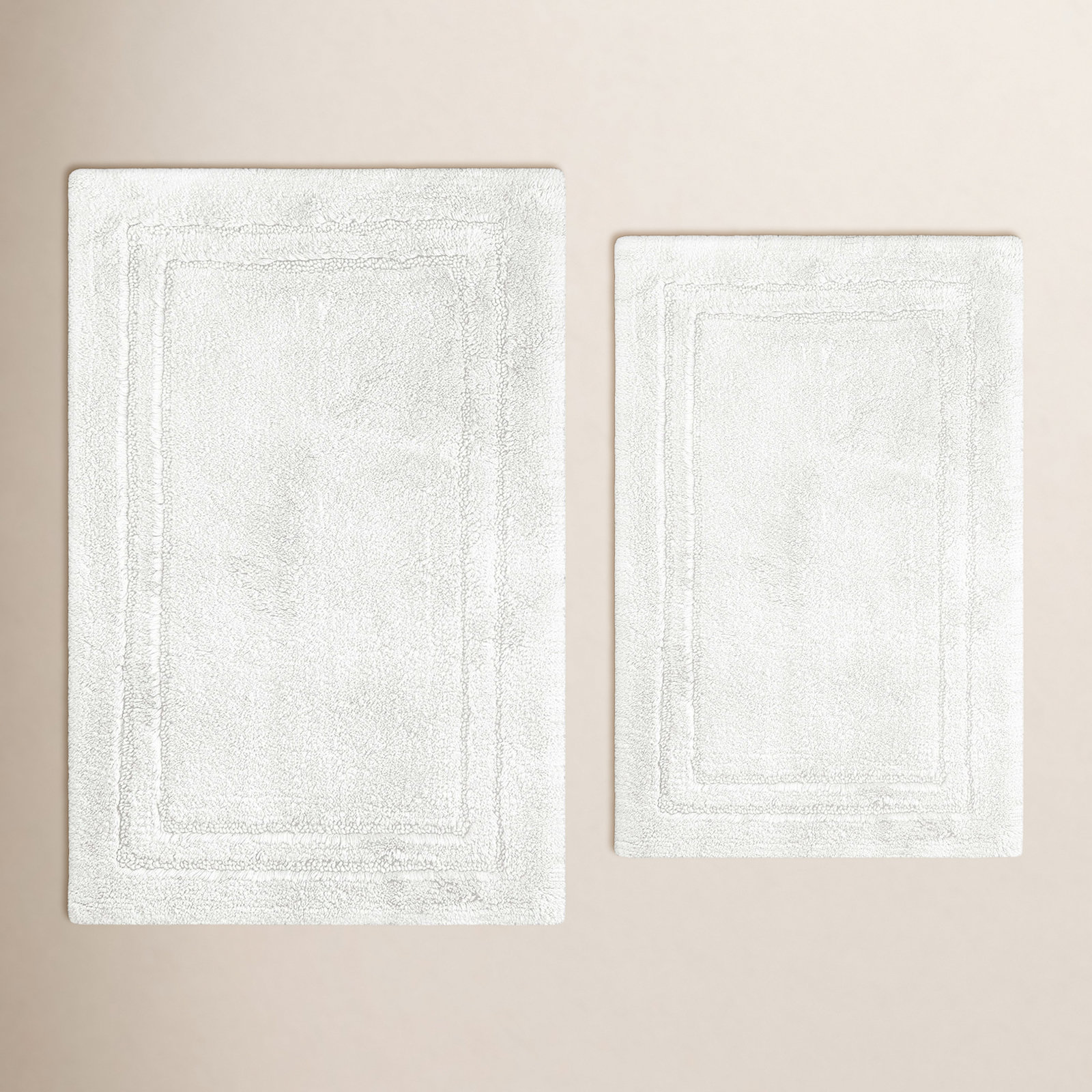 Cotton Bath Rug, Solid White