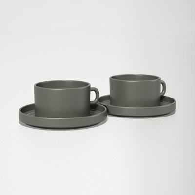 Tasse et soucoupe en grès PILAR
