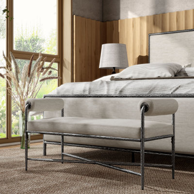 Banc d'appoint en métal martelé 48 po Lalia