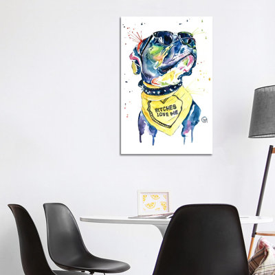 Love-A-Bull 1 Piece Wrapped Canvas Wall Art