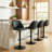 New upgraded backrest Swivel Upholstered Adjustable Height Counter & Bar Stool With Footrest-620830721