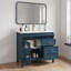 Meuble-lavabo autoportant 36 po avec lavabo en verre à motif, capteur de mouvement et rangement-434188043