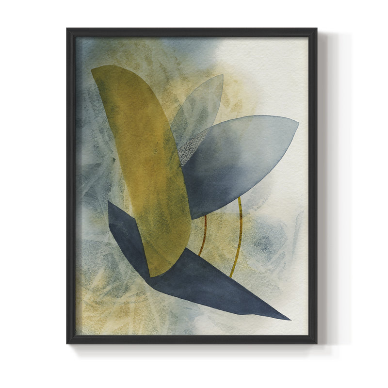 «Solar Shapes I», reproduction encadrée - bois massif, Cadre simple noir, H 10 po x l 8 po