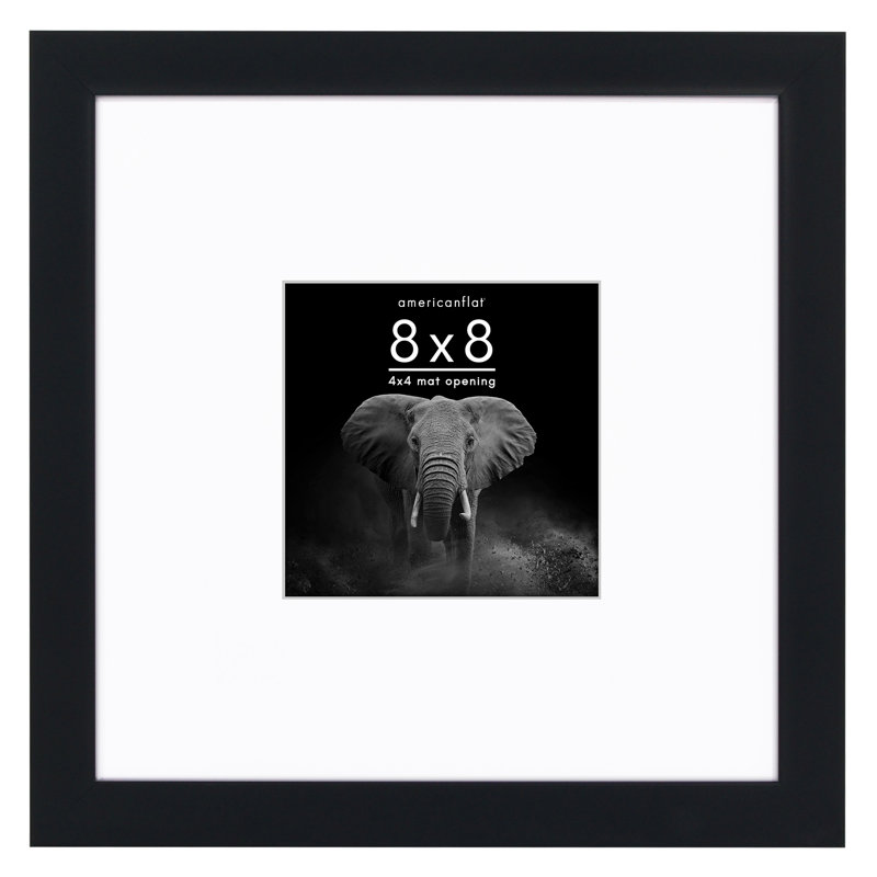 Cadre photo Americanflat, 8 po x 8 po, Noir, Carrée