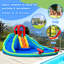 Jeu gonflable 18 'x 17,5' avec glissade d'eau