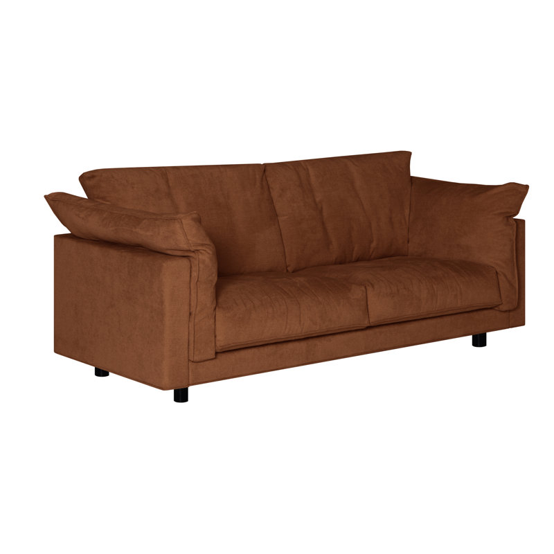Alazae 3 Seater Chenille Sofa, Red