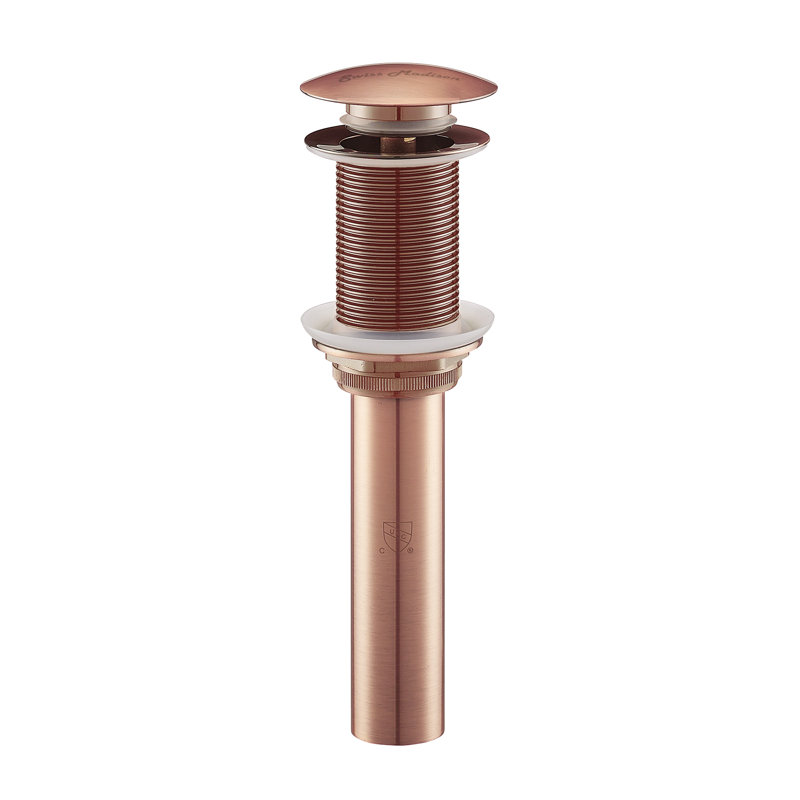 Swiss Madison Residential Non-Overflow Pop-Up Bathroom Sink Drain, Rose Gold